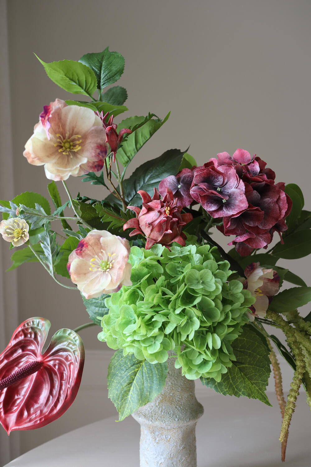 x Bahne jubilæumsbuket - grøn/rød